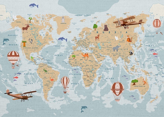 Παιδικά Πίνακας και Παιδικός παγκόσμιος χάρτης
