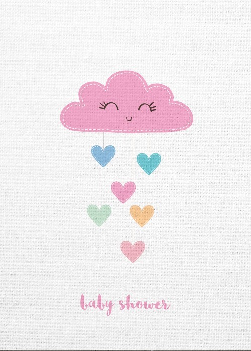 Παιδικά Πίνακας και Σύννεφο με καρδιές