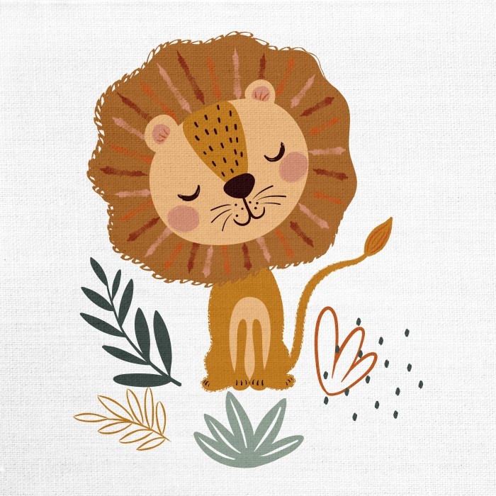 Παιδικά Πίνακας με Λιοντάρι στην ζούγκλα