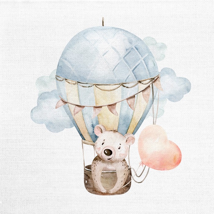 Παιδικά Πίνακας με Αρκουδάκι σε αερόστατο