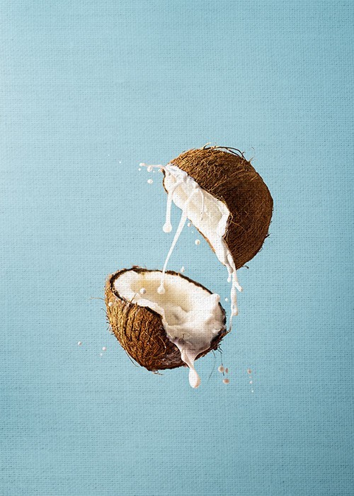 Πίνακας με φρούτα «Coconut in blue»