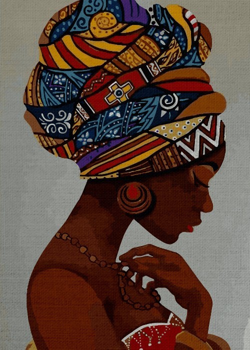 Art photos Πίνακες με Αφρικανή με τουρμπάν