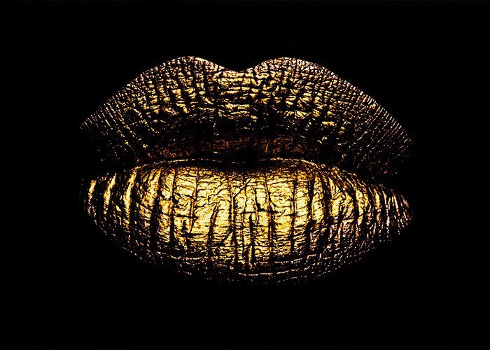 Art photos Πίνακες με Χρυσά χείλη