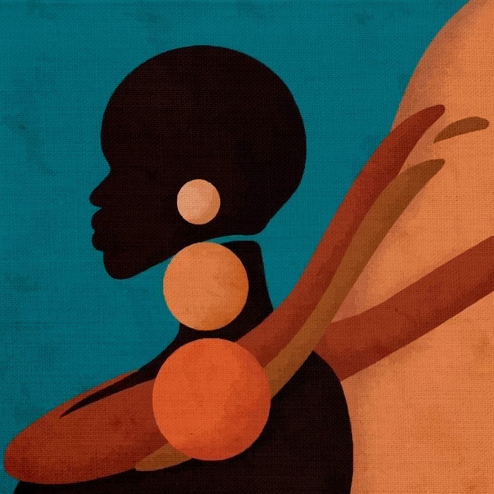 Art photos Πίνακες με Αφρικανή με σκουλαρίκια