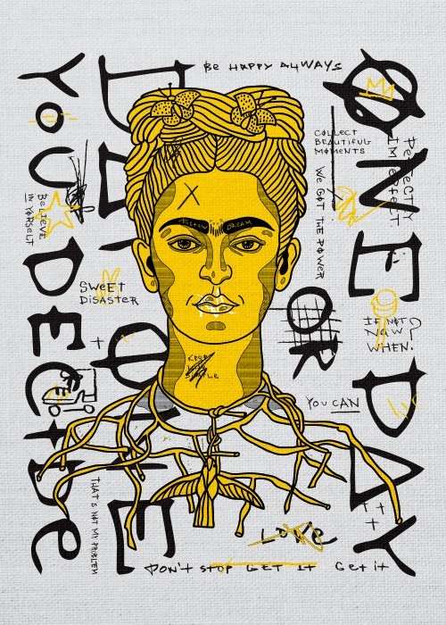 Art photos Πίνακες με Illustration Frida Kahlo
