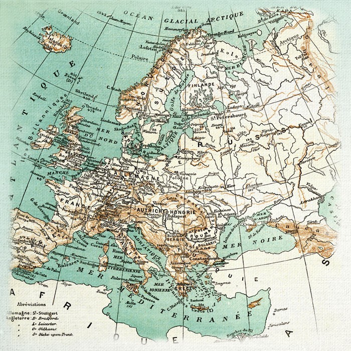Χάρτης Ευρώπης σε Πίνακα