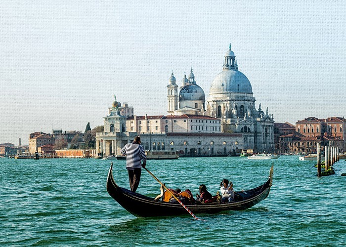 Πίνακας με Γονδολιέρη στο Μεγάλο Κανάλι στη πόλη Βενετία