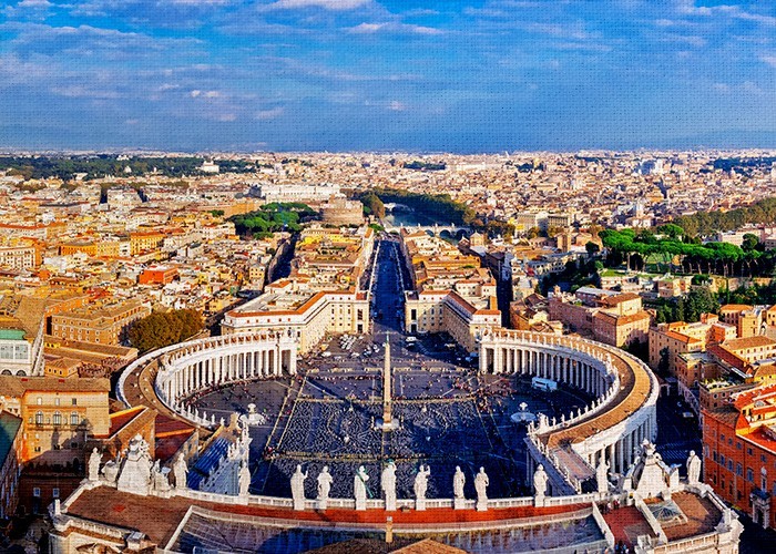 Ρώμη Πίνακας με την Οψη του Άγιου Πέτρου