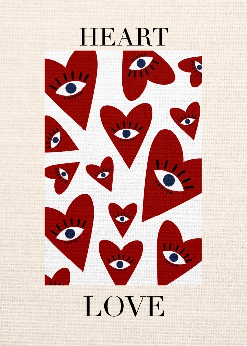 Art photos Πίνακες με Κόκκινες καρδιές
