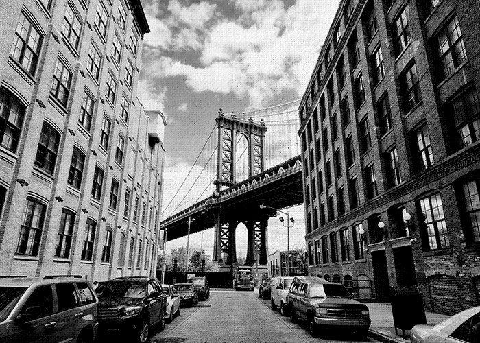 Πίνακας με την Manhattan Bridge στη πόλη Νέα Υόρκη
