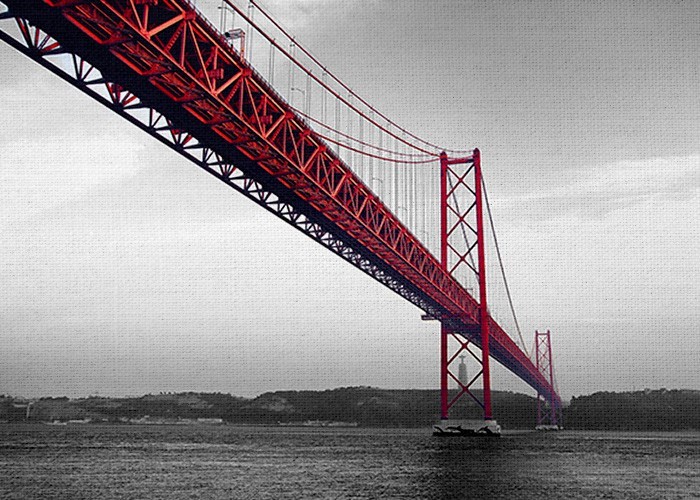 Πίνακας στη Πόλη Σαν Φρανσίσκο με την Κόκκινη γέφυρα