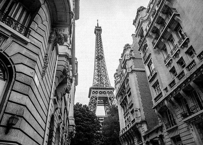Πίνακαςστη Πόλη Παρίσι με τον Πύργο του Άιφελ