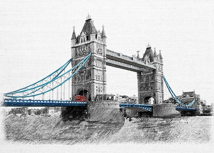 Πίνακας με Γέφυρα στη Πόλη του Λονδίνου
