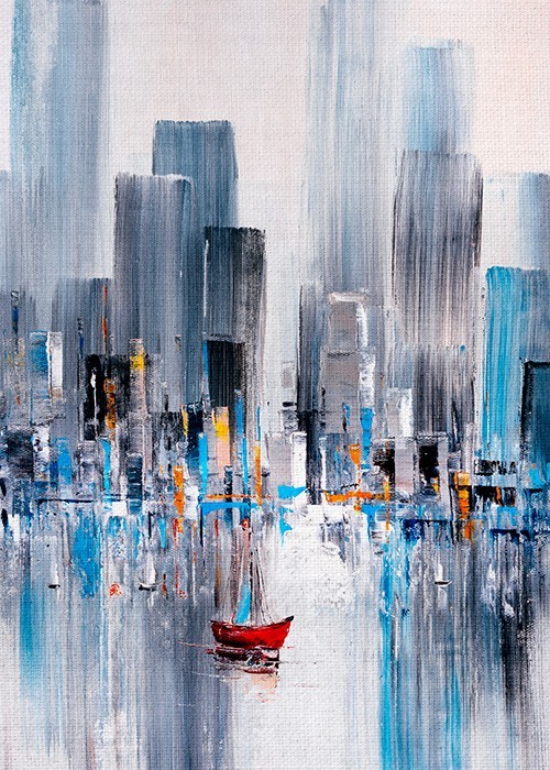 Μοντέρνος Πίνακας με τη πόλη της Νέας Υόρκης