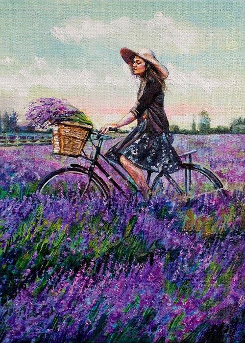 Ζωγραφική Πίνακας με Βόλτα με το ποδήλατο
