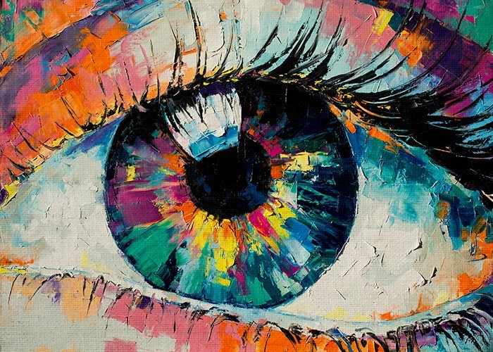 Ζωγραφική Πίνακας με Πολύχρωμο μάτι