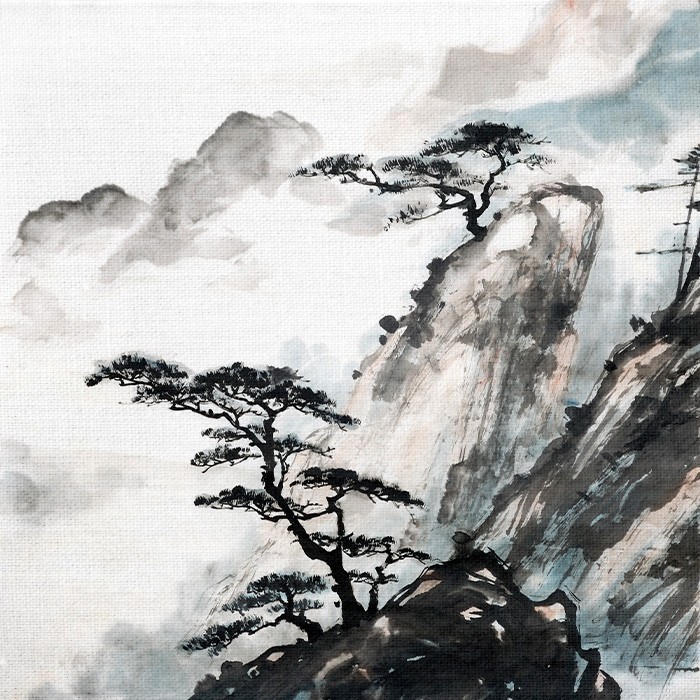 Ζωγραφική Πίνακας με Κινέζικο τοπίο
