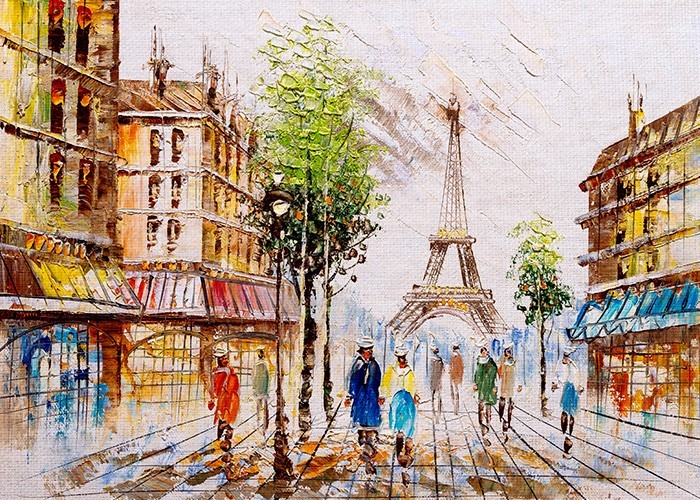 Ζωγραφική Πίνακας με Πεζόδομο στο Παρίσι
