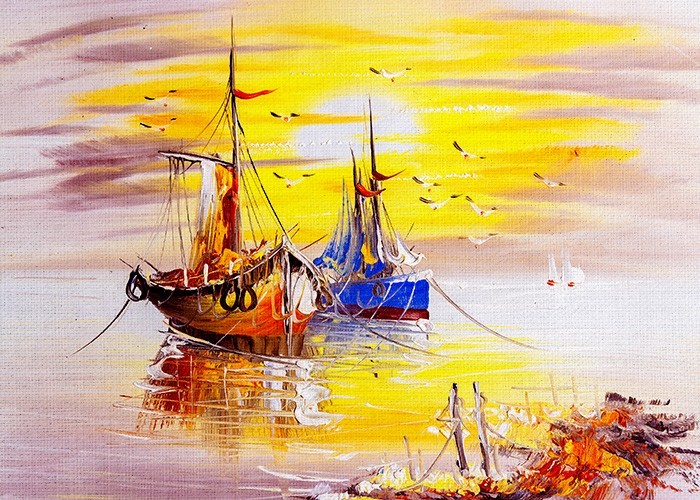 Ζωγραφική Πίνακας με Ψαροκάικα