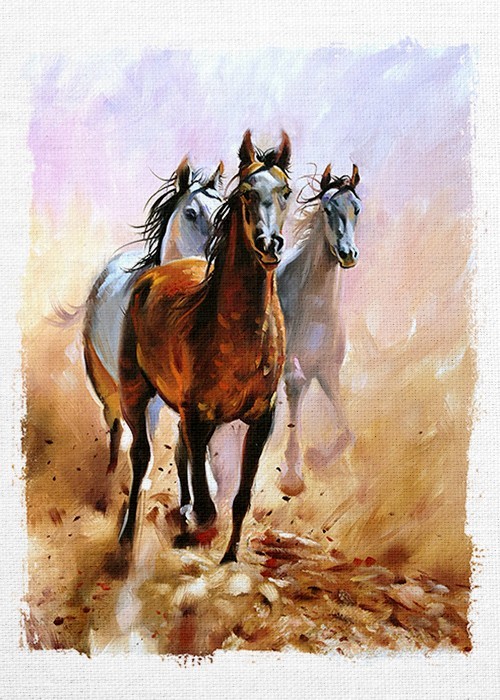 Ζωγραφική Πίνακας με Άλογα που καλπάζουν