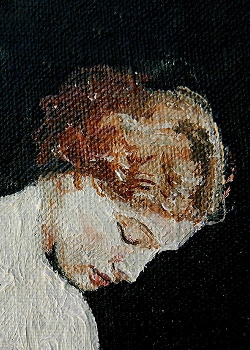 Ζωγραφική Πίνακας με Γυναίκα με κλειστά μάτια