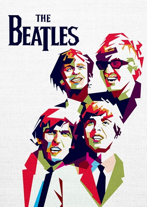 Μουσική Πίνακας και Πολύχρωμη εικογράφηση Beatles
