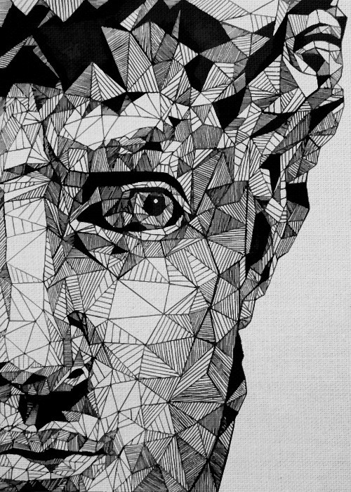 Art photos Πίνακες με Γεωμετρικό πρόσωπο άνδρα