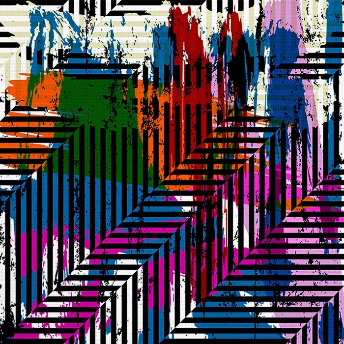 Πίνακας Abstract με Πινελιές χρωμάτων