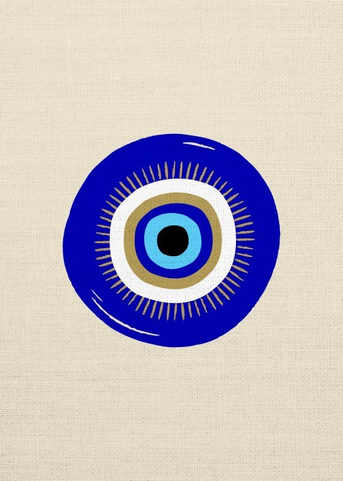 Πίνακας Abstract με μπλε μάτι