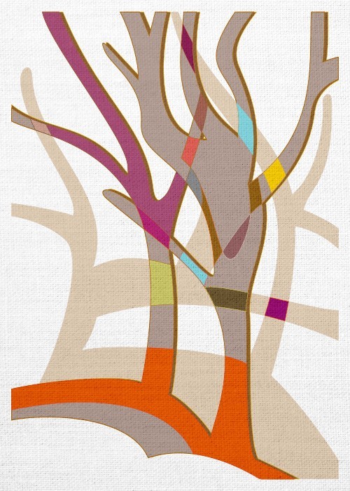 Πίνακας με Abstract δέντρα