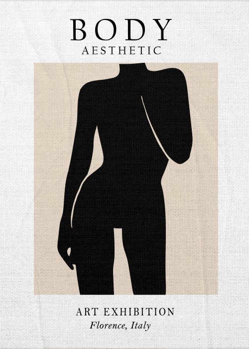 Πίνακας Abstract με Μαύρο γυναικείο σώμα