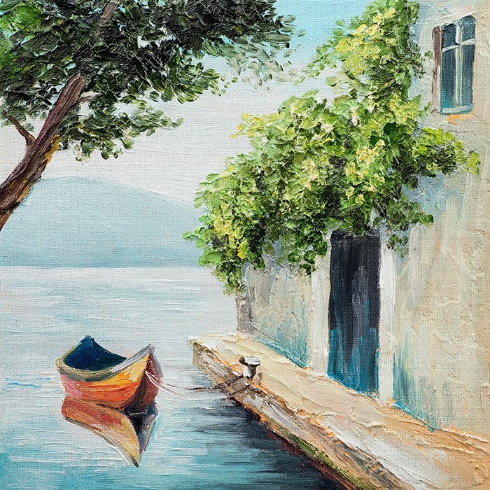 Ζωγραφική Πίνακας με Γόνδολα στη Βενετία