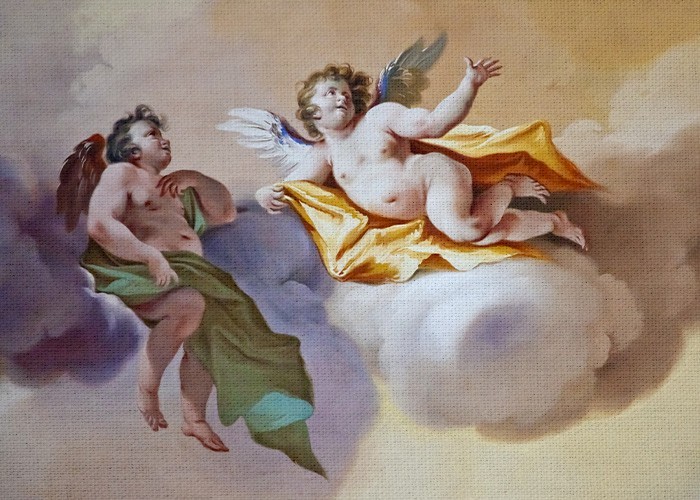 Ζωγραφική Πίνακας και Άγγελοι αναγέννησης 