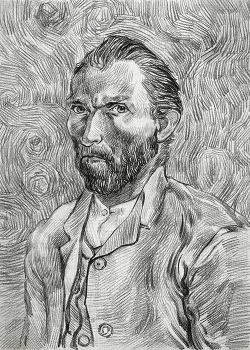 Ζωγραφική Πίνακας και Αυτοπροσωπογραφία Van Gogh