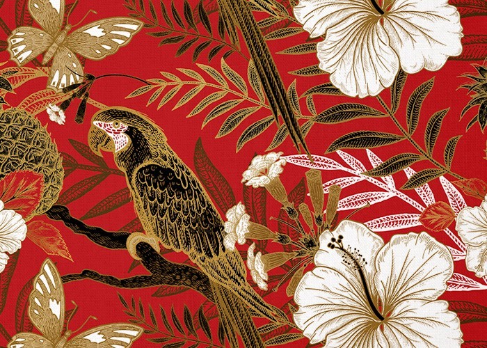 Gold Πίνακες – Tropical Parrot