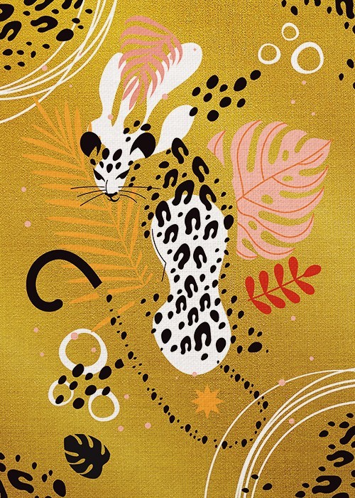 Gold Πίνακες – Modern Leopard
