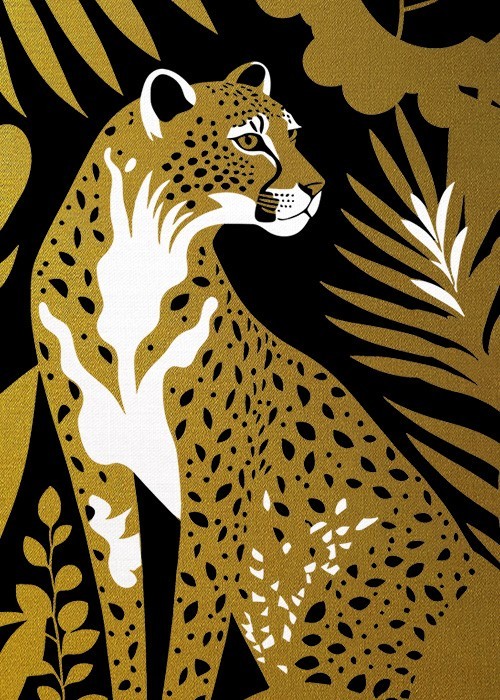 Gold Πίνακες – Golden Leopard