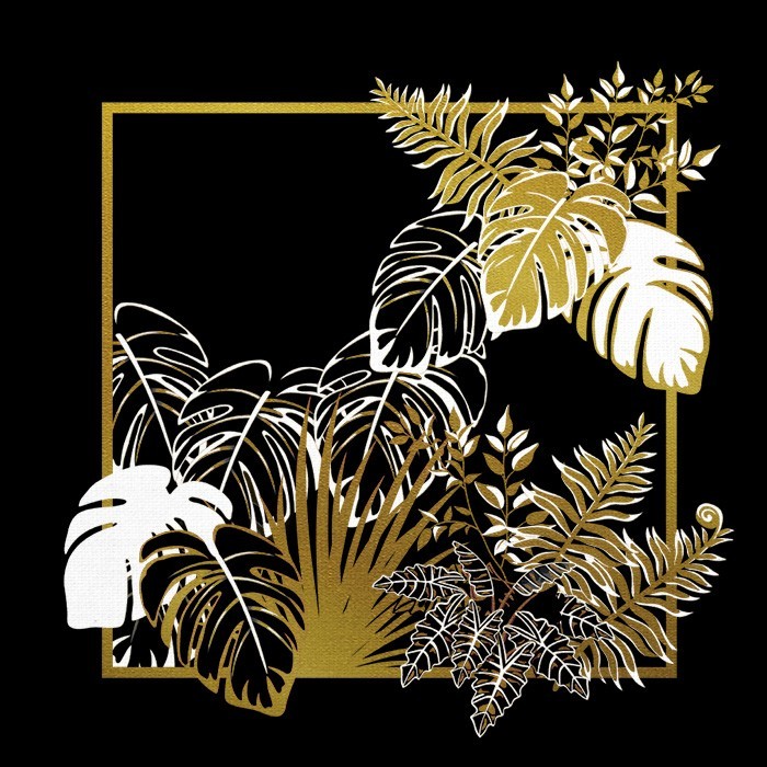 Gold Πίνακες – Τροπικά Φύλλα