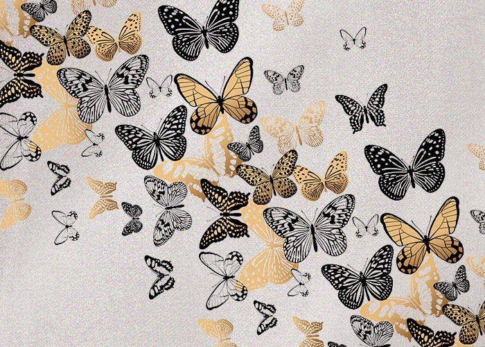 Gold Πίνακες – Les Papillons
