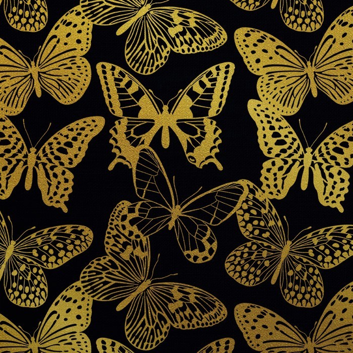 Gold Πίνακες – Beautiful Butterflies