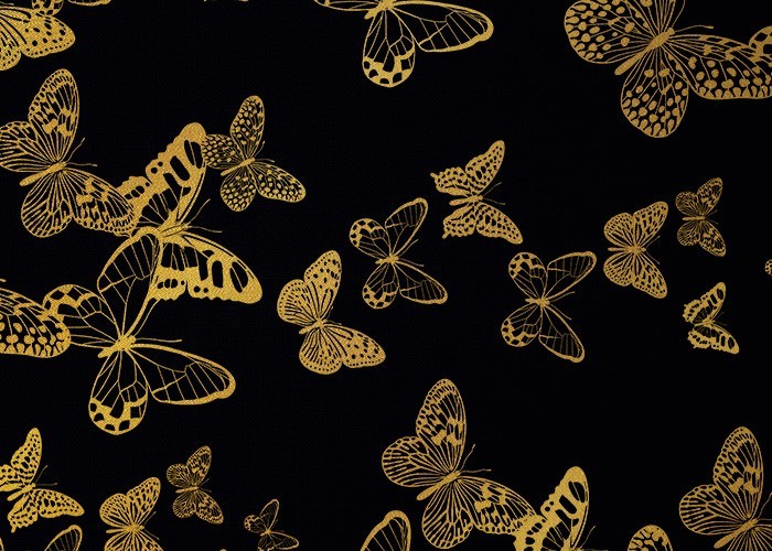 Gold Πίνακες – Flying Butterflies