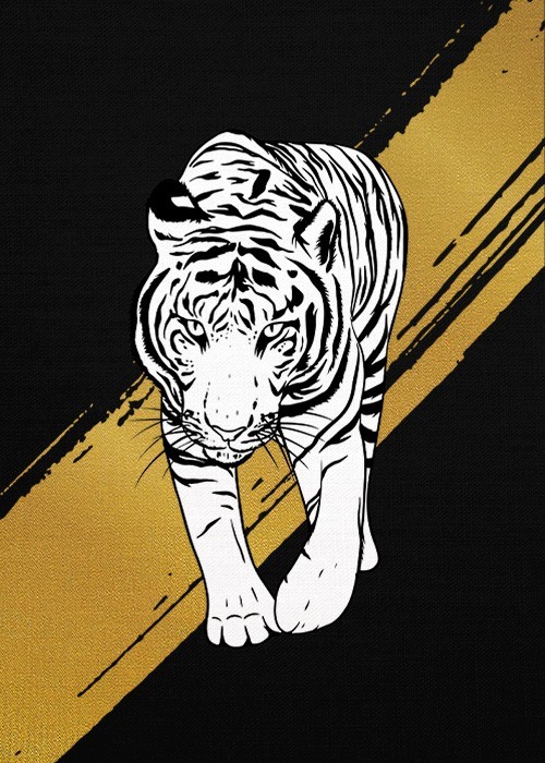 Gold Πίνακες – White Tiger