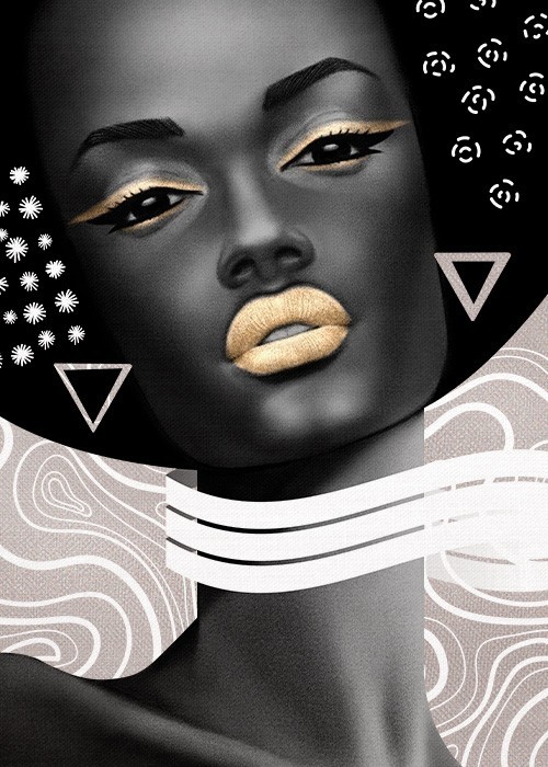 Gold Πίνακες – African Goddess