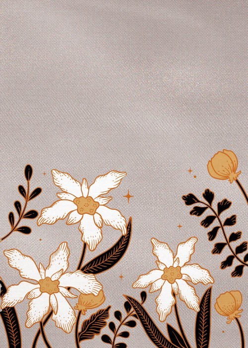 Gold Πίνακες – Vintage Άνθη