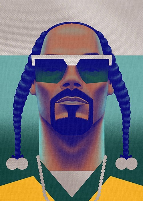 Gold Πίνακες – Snoop Dog Illustration