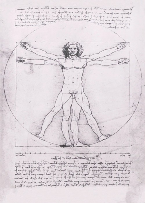 Leonardo Da Vinci Πίνακες – Vitruvian Man