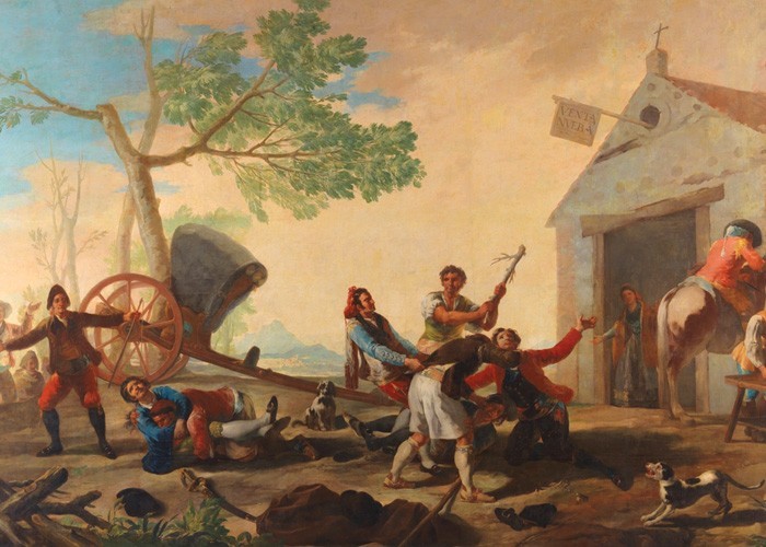 Francisco Goya Πίνακες – Αγώνας στο Mesón del Gallo