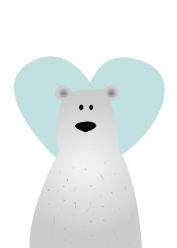Αρκούδος με μπλε καρδιά