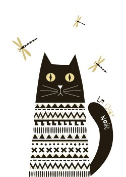 Μαύρη γάτα με πουλόβερ