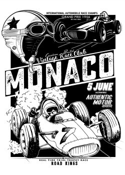 Monaco race illustration